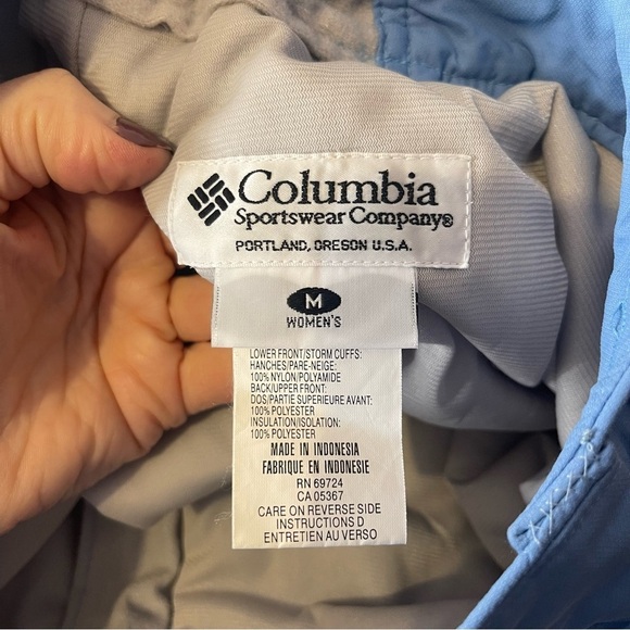 Columbia Waterproof Snow Pants Blue Medium Insulated Outdoorcore Snowcore Ski - Picture 12 of 16